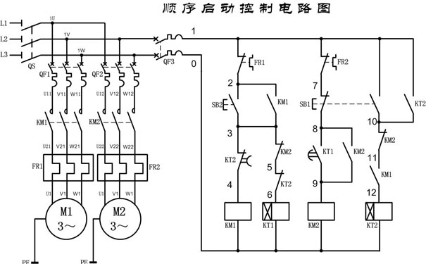 电动机启动控制电路图