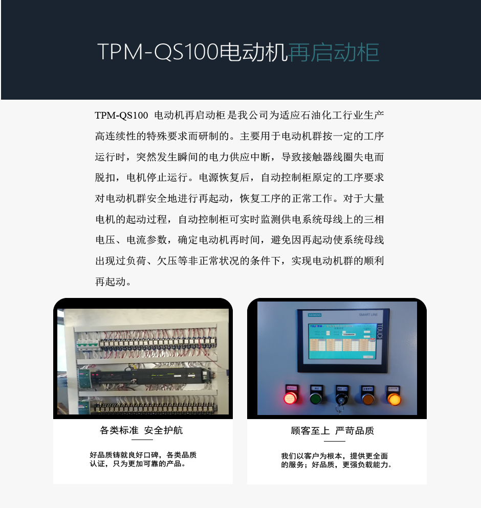 TPM-QS100电动机再启动柜介绍